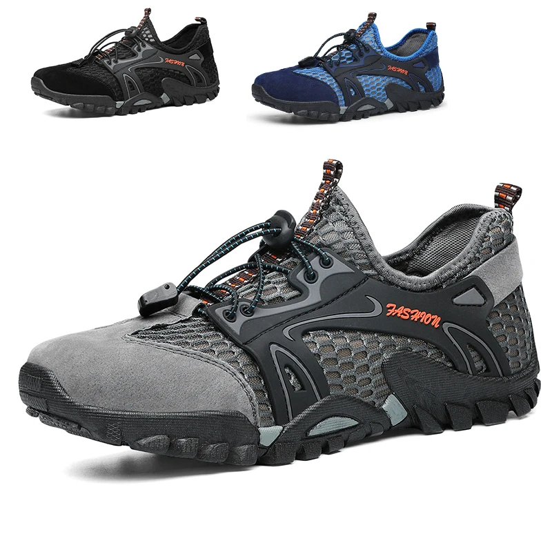

Big Size Summer Men Outdoor Hiking Shoes Water Sandals Trekking Mountain Walking Sneakers Upstream Man Breathable Climbing Shoes