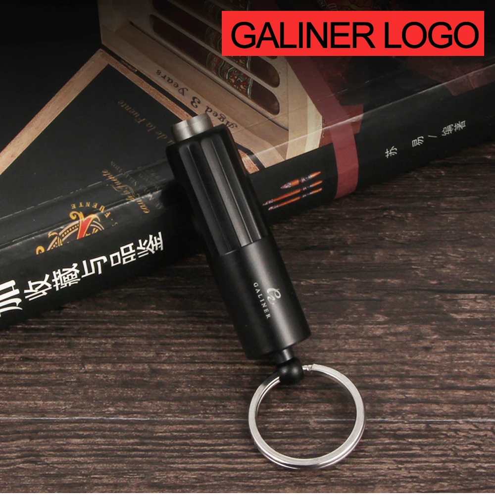 GALINER COHIBA металлический портсигар Портативный нержавеющая сталь машинка для резки табака аксессуары для сигар два размера Дырокол сигары инструменты - Цвет: GALINER