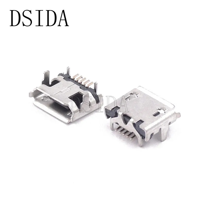 

New high quality 10pcs/Lot Micro USB Connector Jack Female Type 5Pin SMT Tail Charging socket PCB Board