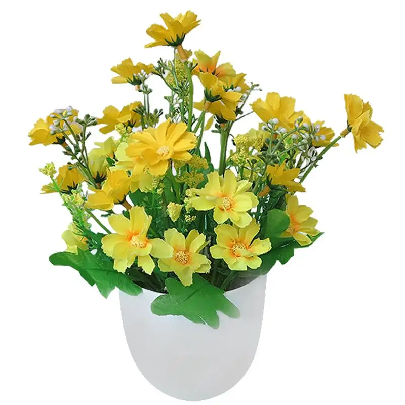 Искусственные цветы, яркие цвета, реалистичные хризантемы, искусственные растения, Комнатные растения, украшения для дома - Цвет: Yellow