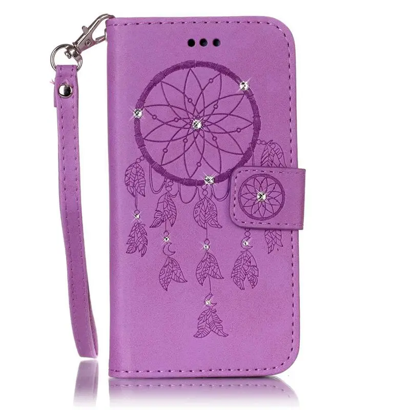 For Samsung GALAXY A3(2016) A310 A310F Leather Cases Embossed Wind chimes Rose Flower Skull Bling Glitter Magnetic Flip Cover | Мобильные