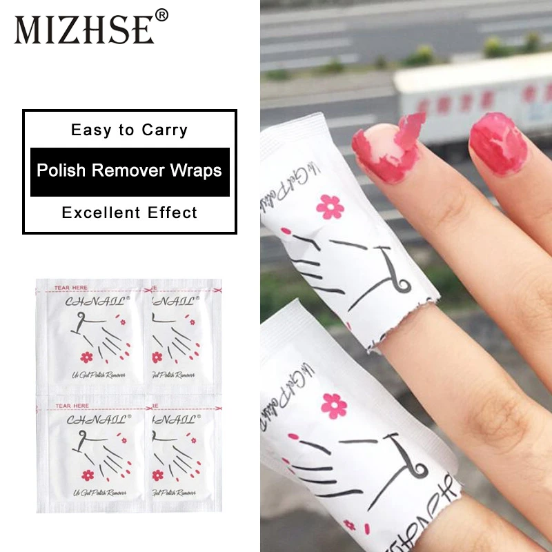 

MIZHSE 200Pcs Nail Art Cleaner Acetone Sponge Nails Cleaning Removal Wraps Foil UV Gel Nail Polish Remover Wrap Pad Tools