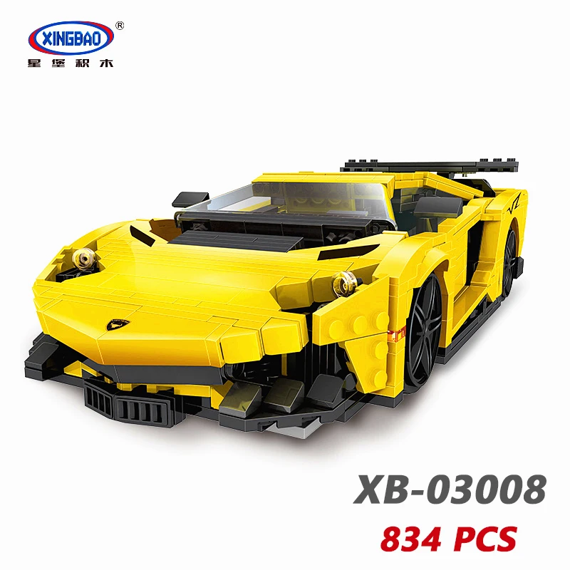XINGBAO NEW TECHNIC Car Series 03022/03008/07003 The Noble Racing Car Sets Building Blocks MOC Bricks Compatible Legoings Car