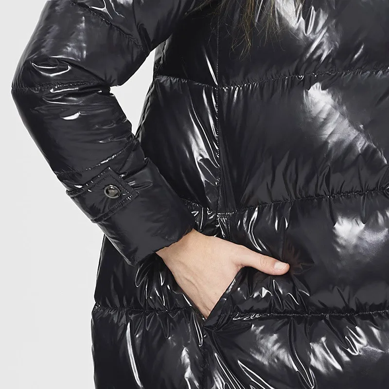 Размера плюс 5XL свободный утиный плащ 2019 новый зимний женский толстый длинный