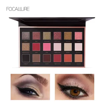 

FOCALLURE 18 Color Eyes Shadow Palette Upgrade with Mirror Glitter Matte Eyeshadow Smooth and easy to wear Eyes Makeup Set