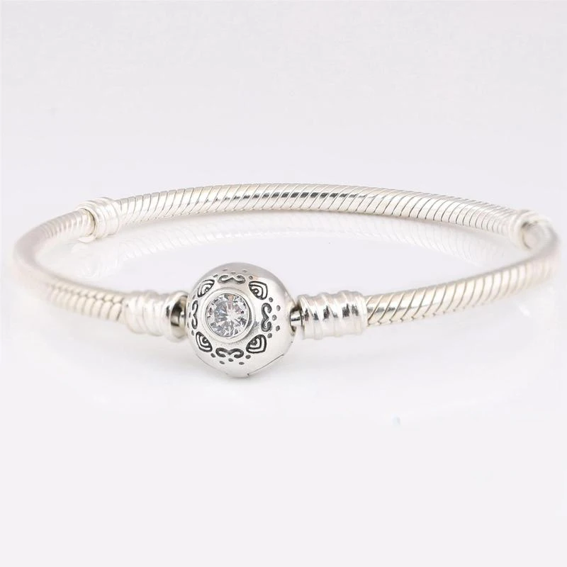 

2019 Authentic 925 Sterling Silver Original Princess Jasmine & Aladdin Pandora Bracelet Fit Women Bead Charm Bangle DIY Jewelry