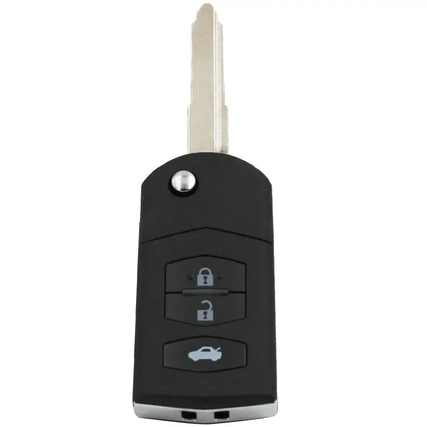 

Promotion ! NEW Replacement Shell Folding Flip Remote Key Keyless Case Housing Fob Switch 3 Button for Mazda 3 5 6 With logo