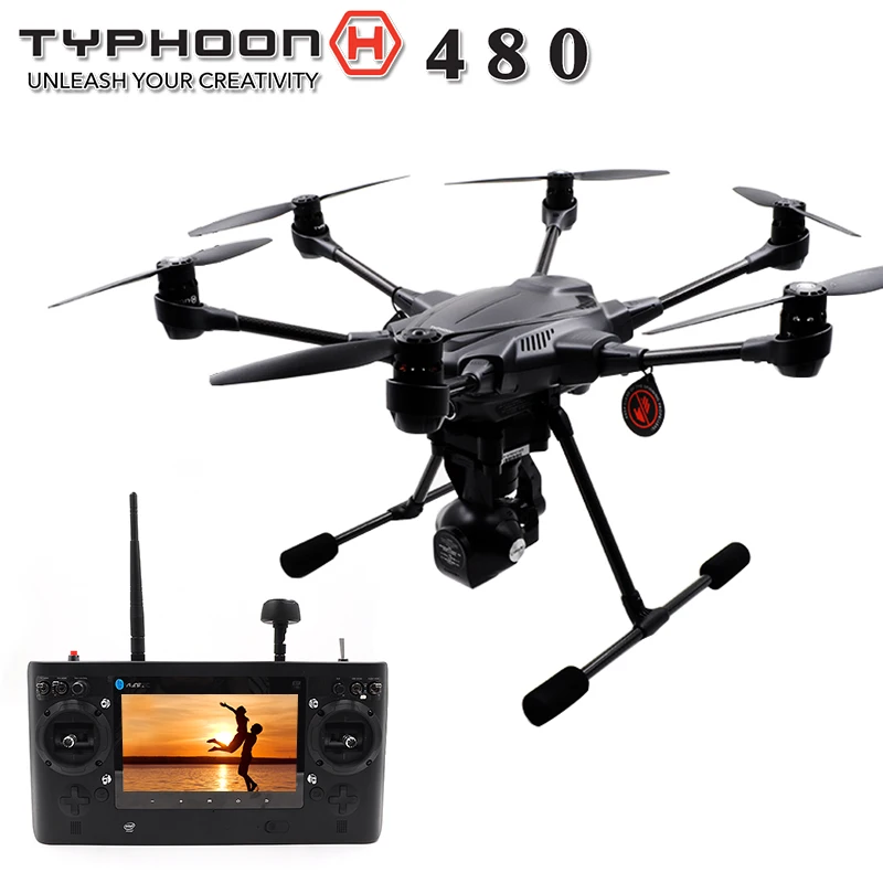 

Yuneec Typhoon H480 h 480 RC Drone with Camera HD 4K RTF RC Helicopter Avoid obstacles 3Aixs 360 Gimbal vs DJI Phantom 3 4