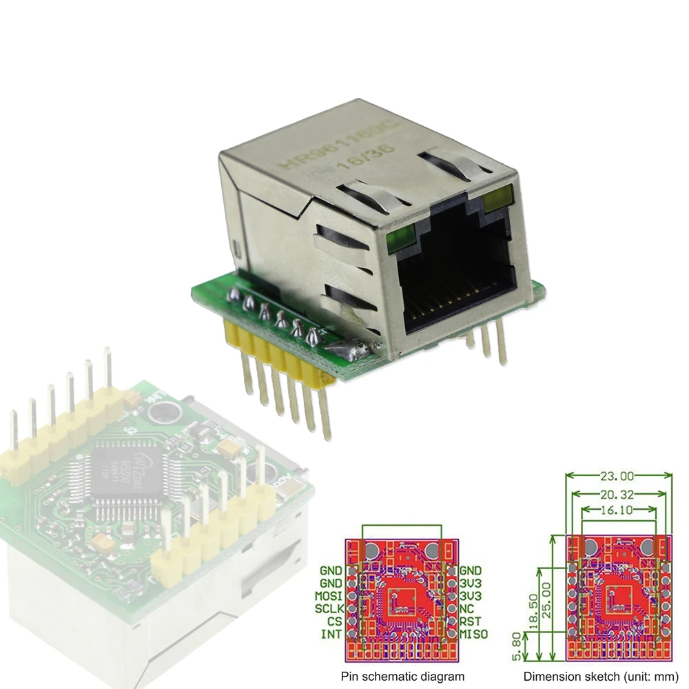 W5500 модуль TCP/IP Ethernet модуль совместим с WIZ820io