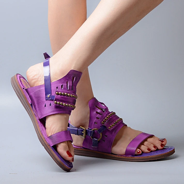 4, Gold KSJYWQ Womens 9 cm Chunky Heels Summer Style Leather Sandals