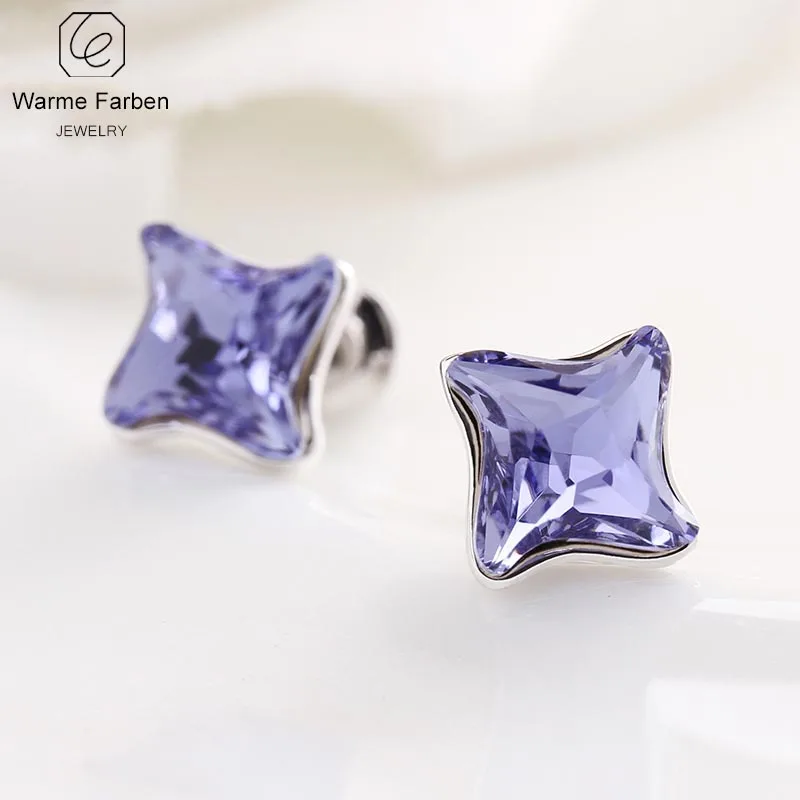 

Warme Farben 925 Sterling Sliver Women Earring Fashion Jewelry 2018 Simple Small Bell Crystal Stud Earring Brincos