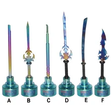 Титановая углеродная насадка GR2 titanium Nail Carb cap с различными дабберсами Австралийский флаг mark