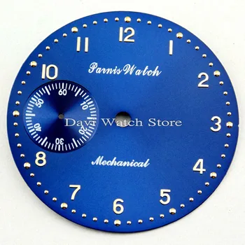 

Parnis 38.9mm Blue watch dial fit ETA 6497 Seagull st36 movement watch watch faces