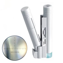 100X Карманный ювелирный микроскоп со светодиодный светильник осветительный ювелирный лупа мини Удобная лупа со шкалой