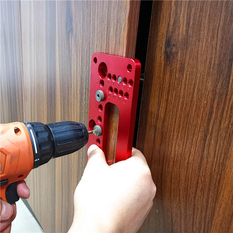 

Handle Punching Positioner Aluminum Alloy Locator for Home Woodworking TN88