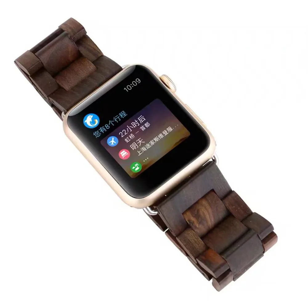 Дизайн деревянного зерна ремешок для наручных часов Apple Watch, версии 5 4, 2, 3, ремешок для наручных часов 40/44/38/42 мм Для мужчин/Для женщин часы ремень
