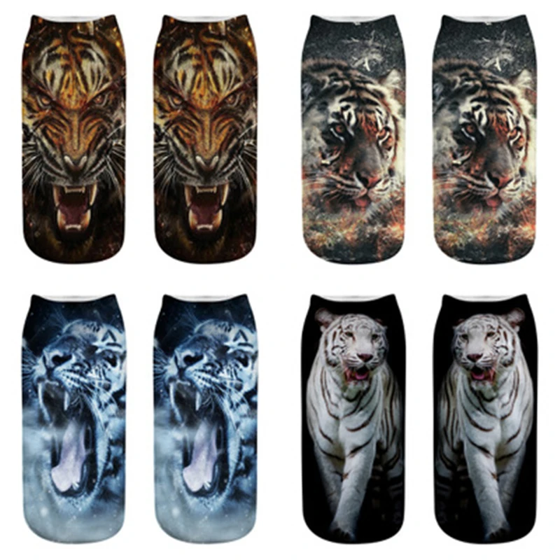 

2019 3D Print Animal Socks Unisex Women Men Funny Novelty Christmas Socks Low Ankle Art Socks Chaussette Femme Calcetines Mujer