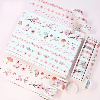 

8 Pcs/Set Washi Tape Masking Tapes Washitape Wasi Floral Cute Deco Sakura Wash Cinta Adhesiva Decorativa Vintage Fita Adesiva
