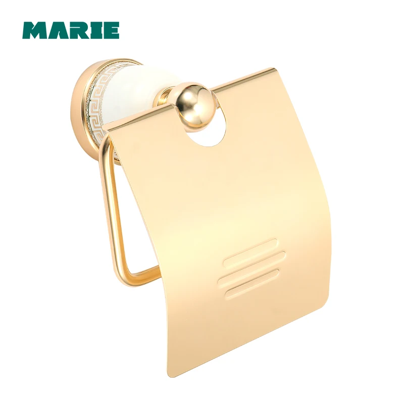 Gold Toilet Paper Holder Roll Holder Tissue Holder aluminum Bathroom Accessories Products Paper Hanger