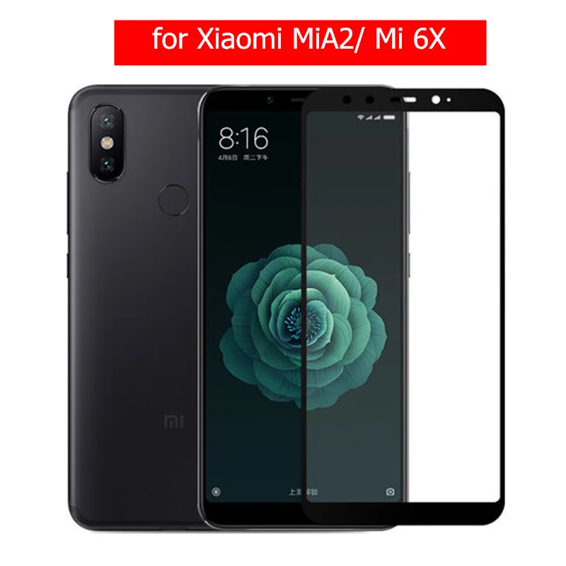 Для Xiaomi mi A2/mi 6X защита экрана из закаленного стекла Черная защитная пленка против царапин для Xiaomi mi A2/mi 6X