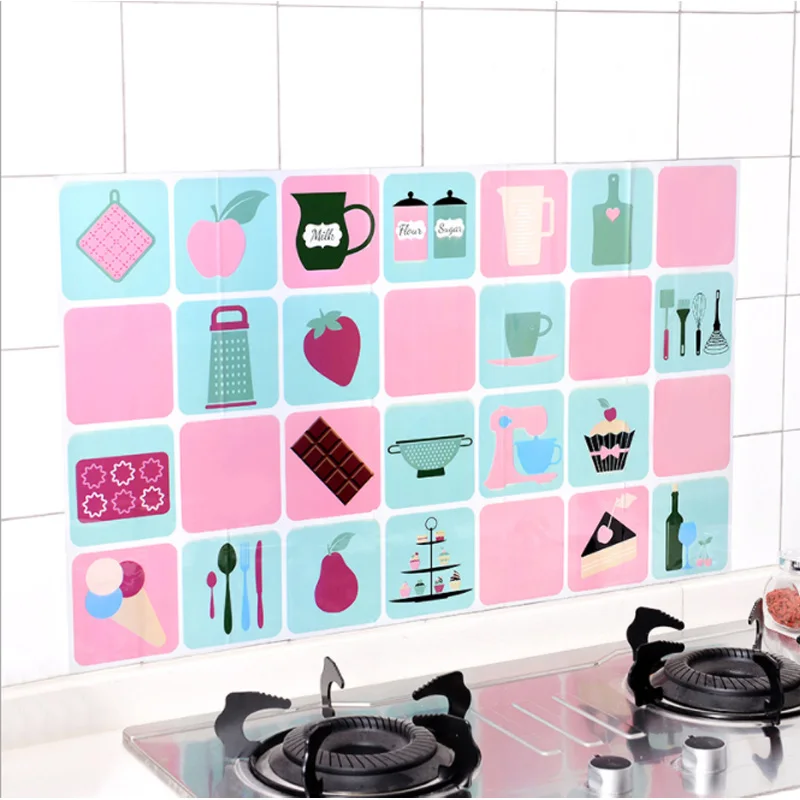Waterproof Self Adhesive Home Bedroom Decor Oil Sticker Decal 1 Pcs Aluminum Foil Paper Art Accessories Kitchen Wall Stickers