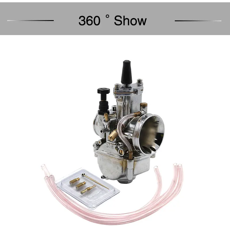 28 30 32 34mm Silver Motorcycle Carburetor Racing with power jet Carb Dirt Bike Scooter ATV JOG DIO CR125 NSR50 NSR80 - - Racext 25