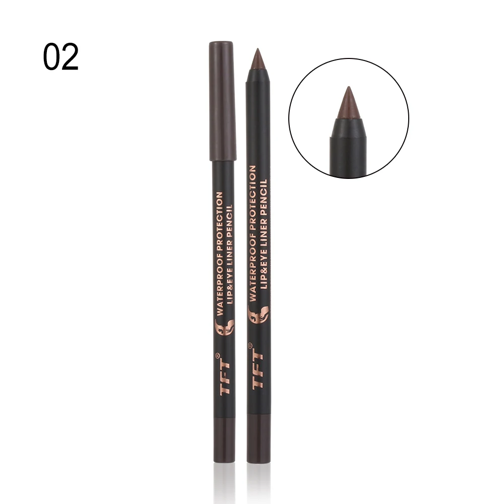 2Pcs Fashion Women Long-lasting Eye Liner Pencil Pigment White Color Waterproof Eyeliner Pen Eye Cosmetics Makeup Tools - Цвет: 2