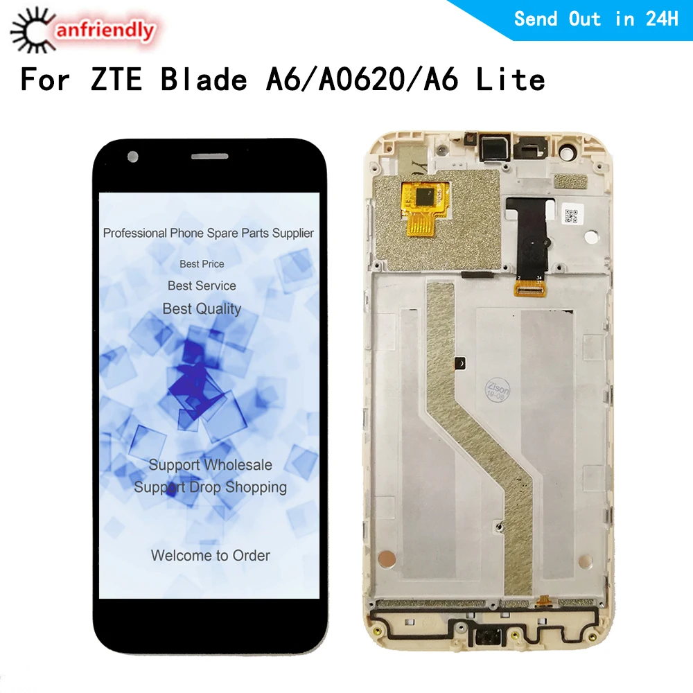 ЖК-экран для zte Blade A6/A6 Lite/A0620 ЖК-дисплей+ сенсорный экран дигитайзер с рамкой сборка панель стекло для zte A6