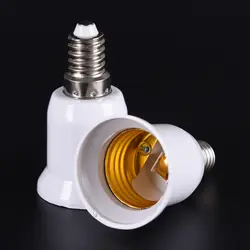 5 шт. чистый белый E14 к E27 база винт свет лампы держатель конвертер разъема адаптера огнестойкий PBT пластиковый конвертер