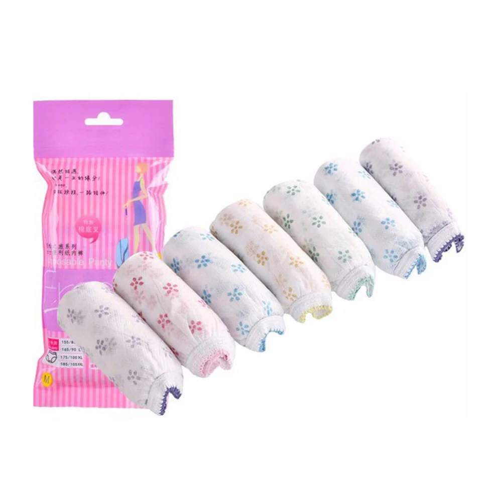 7 unids/pack mujeres postparto desechables Floral impreso cómodo ropa