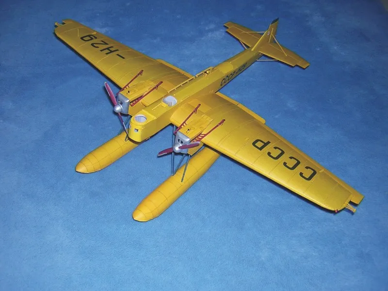 

DIY Paper Model Soviet Floatplane Tupolew Mp-6 1935 Boy Gift Papercraft 3D Puzzle