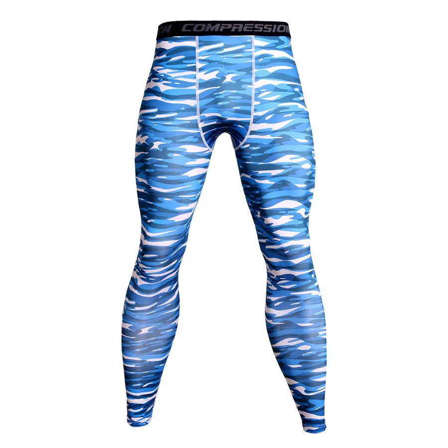 Камуфлированные облегающие Штаны спортивные колготки Для мужчин для бега, футбола тренировочные брюки для фитнеса, леггинсы Мужская спортивная одежда, брюки - Цвет: KC-48