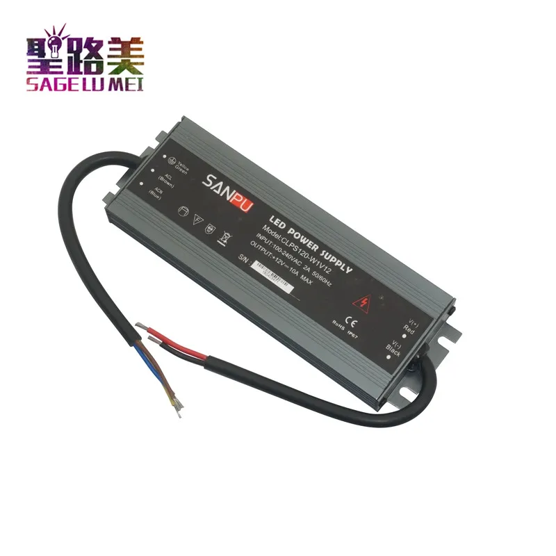 110 В 220 переменного тока к DC12V 10A 120 Вт ультра тонкий светодиодный источник питания