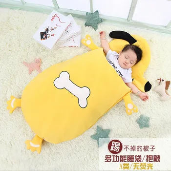 

Cartoon Dog Envelope Style Sleeping Bag Kids Autumn Winter Sleeping Bags Warm Cotton Newborn Baby Sleeping Bag Blanket Swaddling