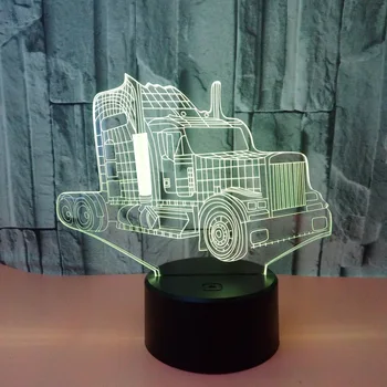 

New Truck Colorful 3d Led Lamp Visual Gifts Table Lamps For Living Room 3d Nightlight Deco Enfant Chambre Desk Lamp