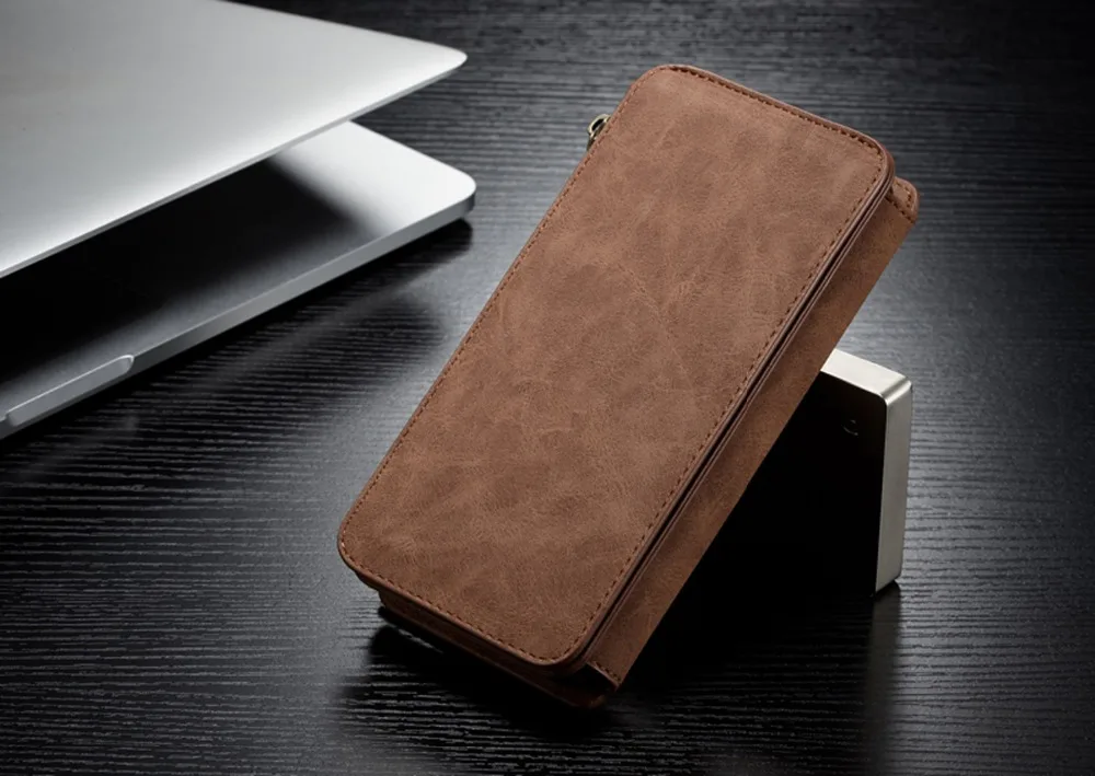 For Funda Samsung Galaxy Note 8 Case Flip Zipper Genuine Cowhide Leather Wallet Phone Cases Cover For Samsung Note 9 S10 Note 8