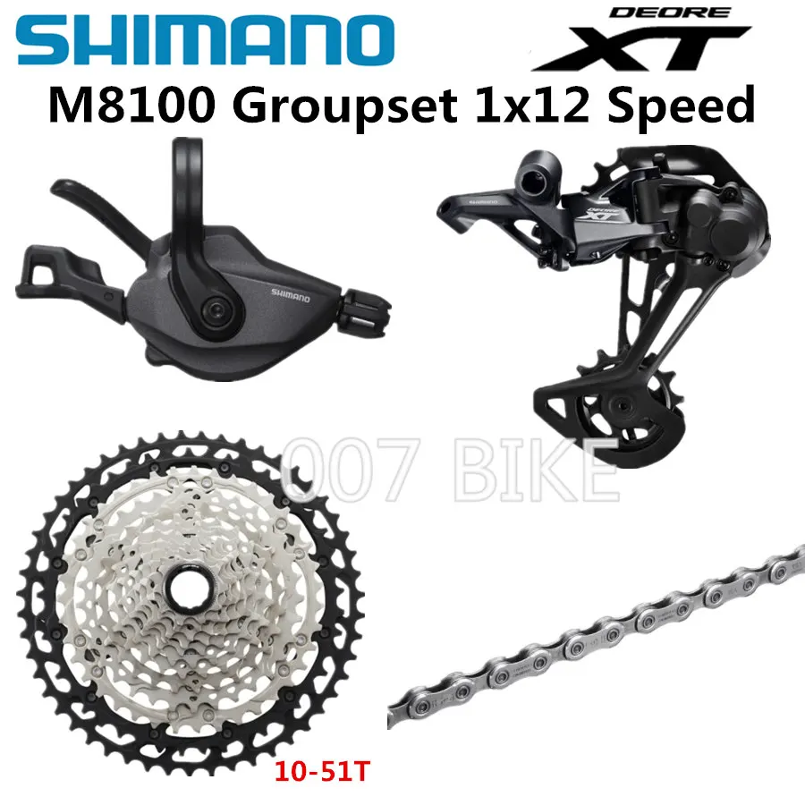 

SHIMANO DEORE XT M8100 Groupset MTB Mountain Bike 1x12-Speed 51T SL+RD+CS+HG M8100 shifter Rear Derailleur