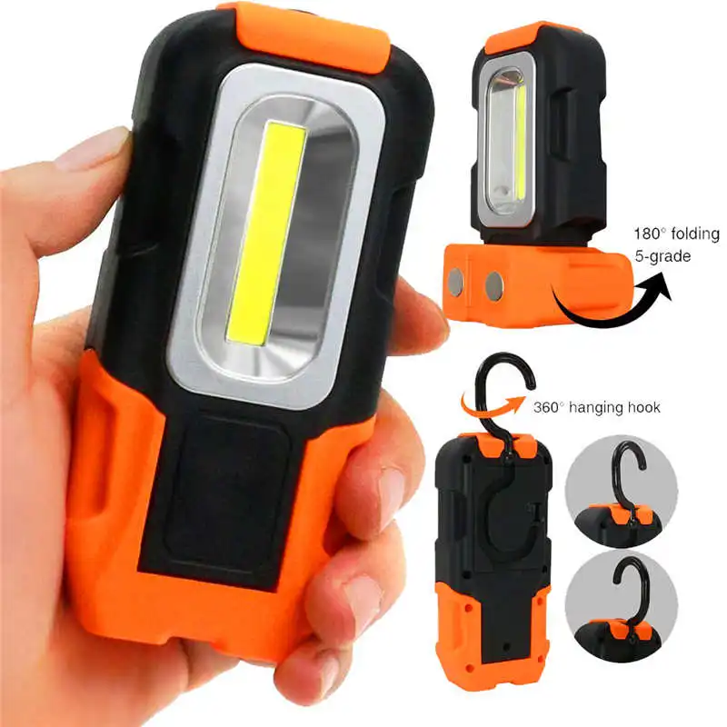 LED Work Light 200 LM Multi-use COB Flashlight Magnetic Base Hanging Hook mini led flashlight nitecore AAA battery #4S7  (7)