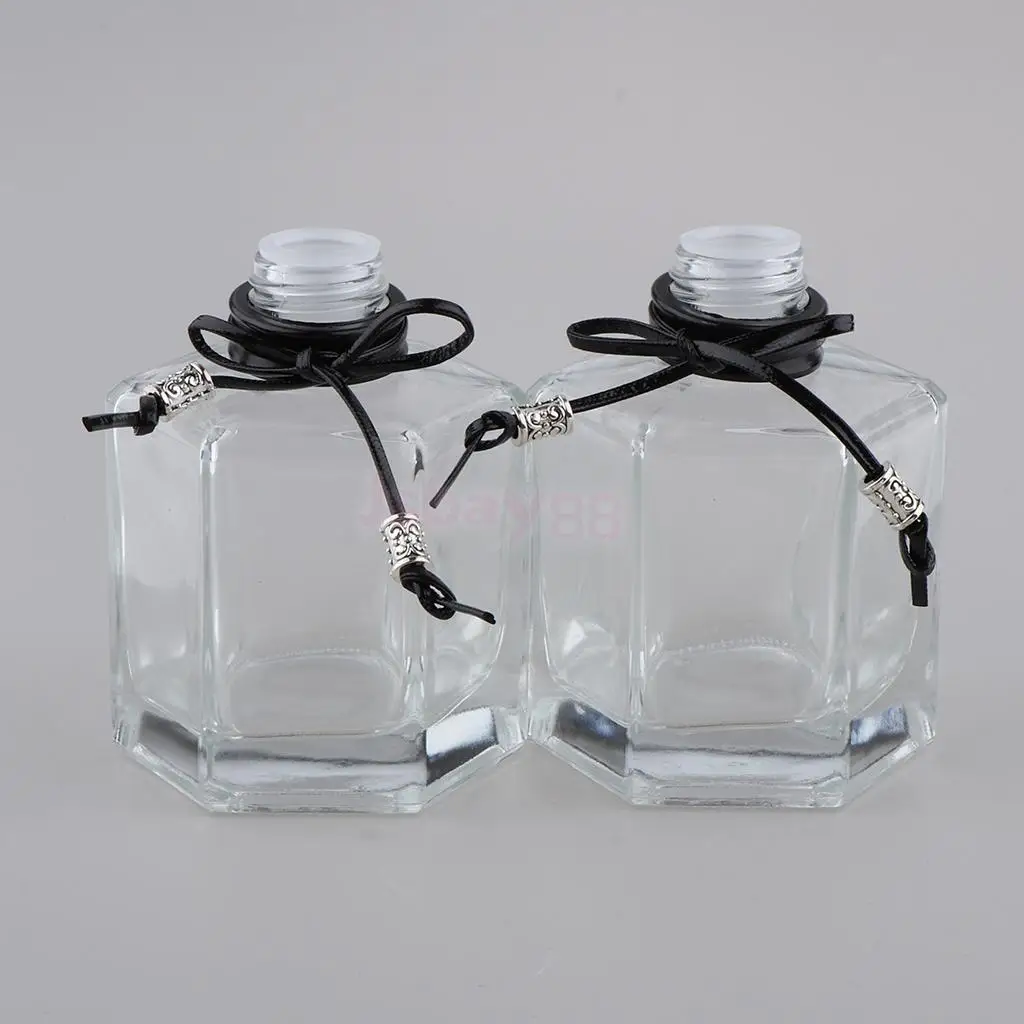

2Pcs 100ml Fragrance Glass Diffuser Refillable Bottles For DIY Craft Reed Sticks Essential Oils Aromatherapy Makeup Tools