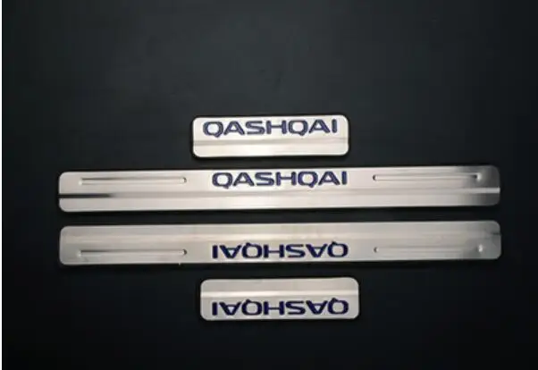 Нержавеющая Накладка на порог двери защитная наклейка для дверных порогов для Nissan Qashqai J11 - Цвет: B