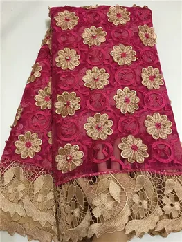 

2019 Latest French Nigerian beads Laces Fabrics High Quality Tulle African Laces Fabrics Wedding African French Tulle Lace