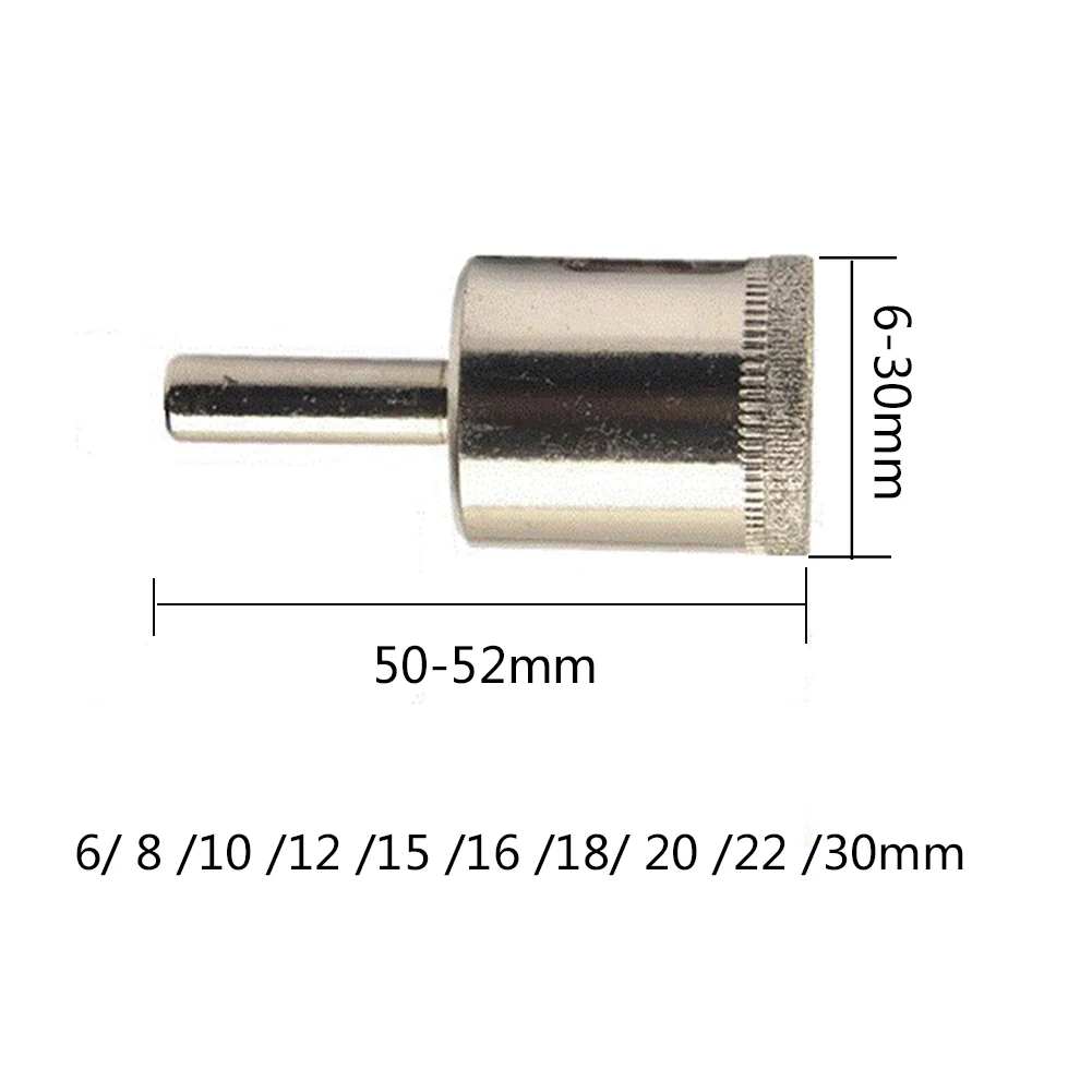10 шт алмазные сверло набор плитка Мрамор Стекло Керамика отверстие увидел Бурение биты для Мощность инструменты 6-30 мм
