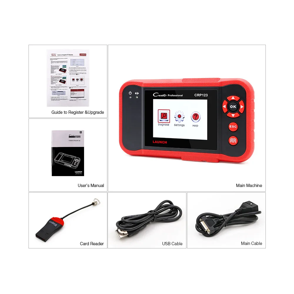 Запуск CRP123 OBD2 код читателя инструмент диагностики авто X431 CRP 123 OBD 2 сканер