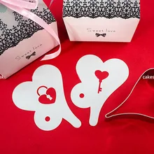Свадебные сердце замок трафареты для печенья кофе печенье печати пресс-формы бариста шаблон кекс шоколадной формы кондитерские формы Кондитерская