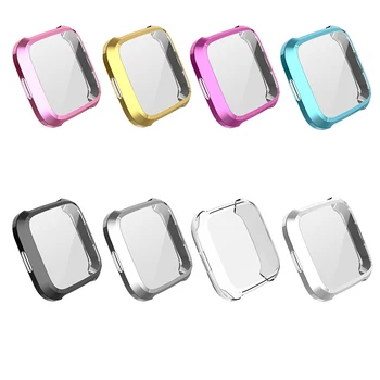 

Protective Cover Watch Screen Protector TPU Silicone Protective Clear Case Cover Shell for Fitbit Versa Lite