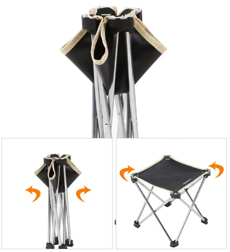 Ультра-легкий складной маленький стул подходит для рыбалки кемпинга туризма пикника Водонепроницаемый 900D прочный алюминий сплав