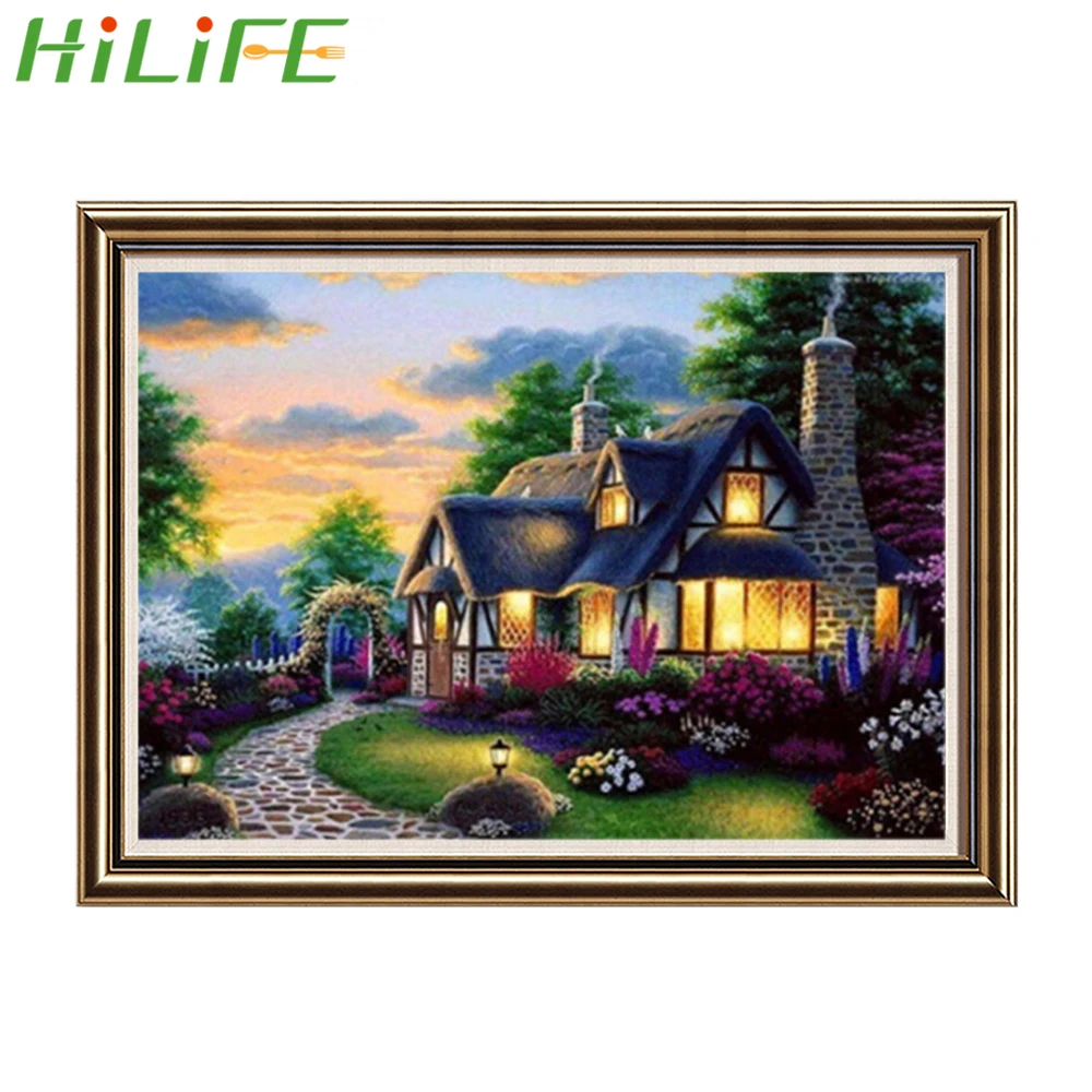 

HILIFE DIY 5D Diamond Embroidery Kits Diamond Mosaic Home Scenery Decoration Diamond Painting Cross Stitch Needlework Art