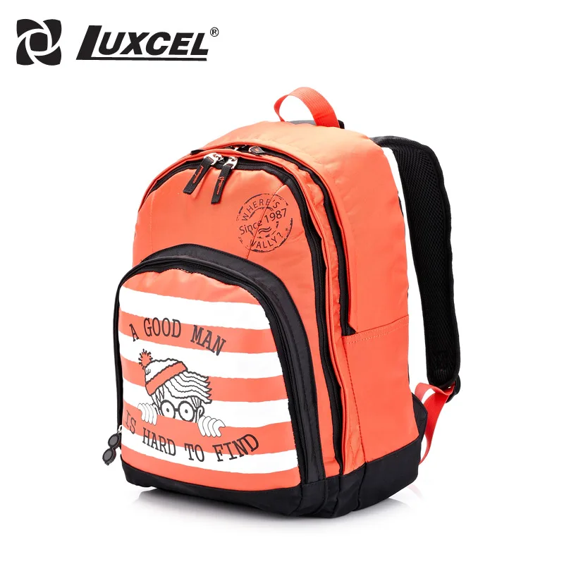 

Luxcel Wally Red Lovely Artwork Casual Teenage School backpack Mochila with laptop polyester L