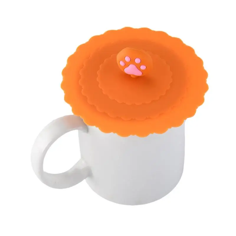Модная крышка для чашки, креативная силиконовая крышка для чашки, многофункциональная, термостойкая, безопасная, здоровая, Пылезащитная, декоративная крышка - Цвет: G