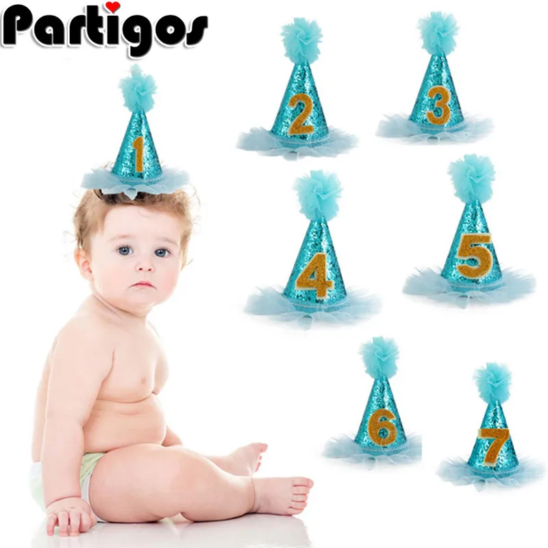 1pcs Baby Boys Hats Happy Birthday Hats 1st 2nd 3rd Baby